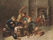 BROUWER, Adriaen Brawling Peasants Spain oil painting reproduction